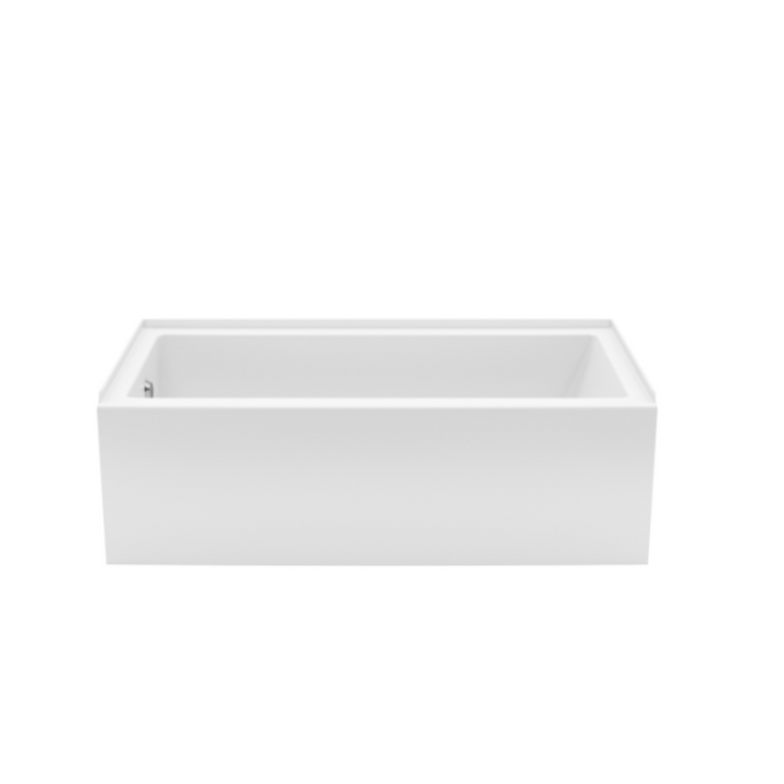 Maax Rubix 6030 Acrylic Alcove Left-Hand Drain Bathtub in White