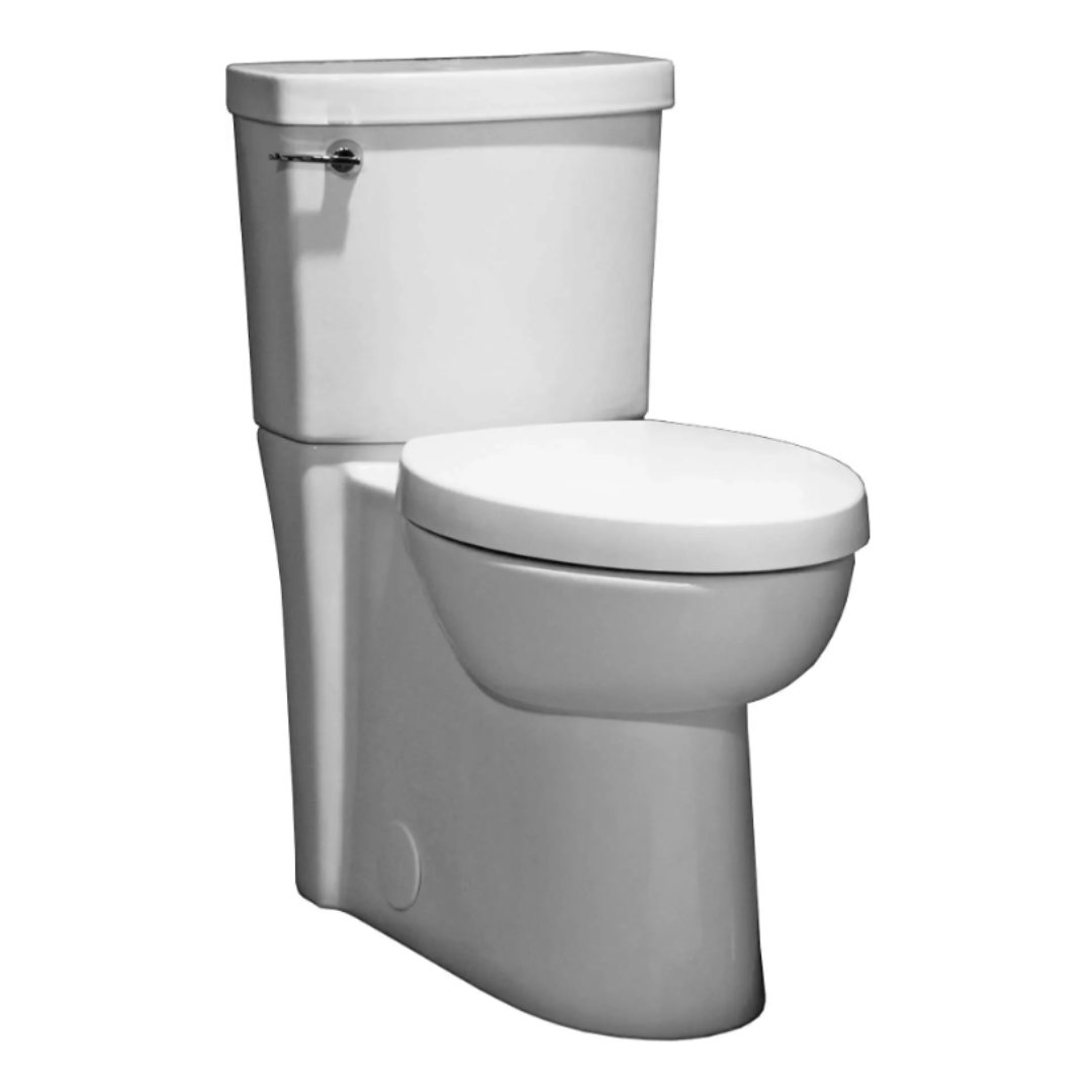 American Standard Studio Concealed Trapway Two-Piece 1.6 gpf/6.0 Lpf Chair Height Round Front Toilet with Seat