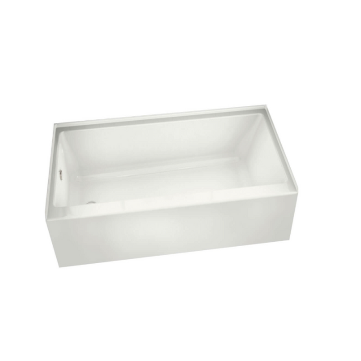 Maax Rubix 6632 Acrylic Alcove Left-Hand Drain Bathtub in White