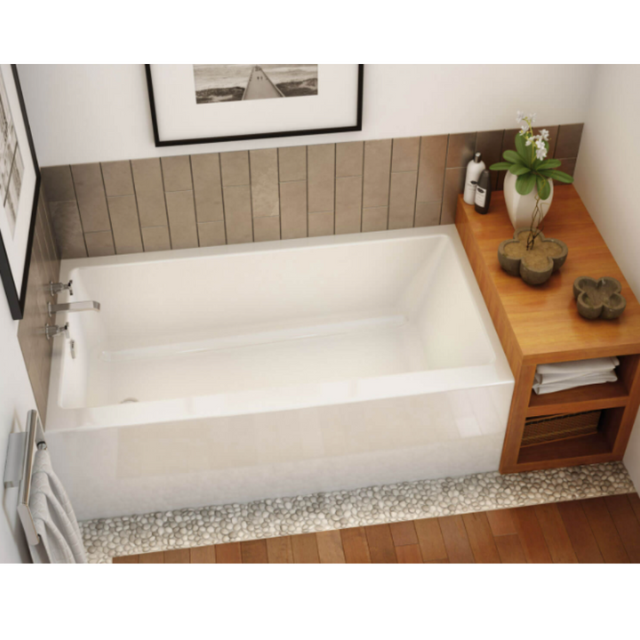 Maax Rubix 6632 Acrylic Alcove Left-Hand Drain Bathtub in White