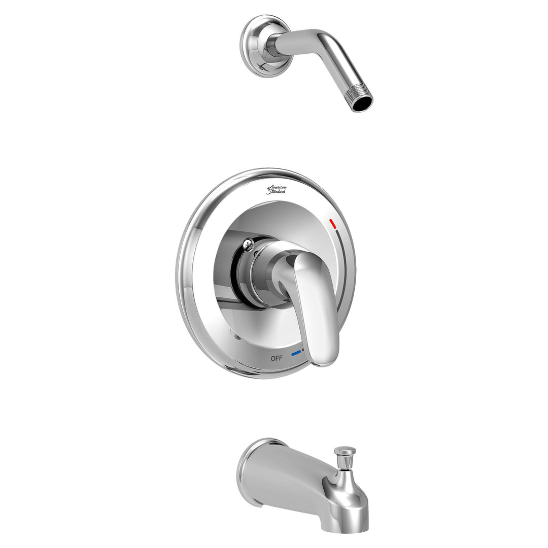 American Standard Colony Pro Tub and Shower Trim Kit Less Showerhead, Double Ceramic Pressure Balance Cartridge With Lever Handle