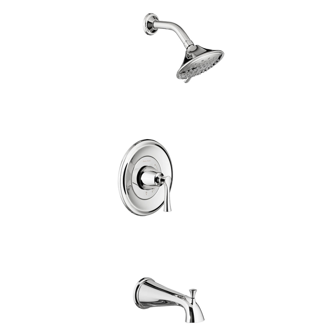 American Standard Estate 1.8 gpm/6.8 L/min Tub and Shower Trim Kit With Water-Saving 3-Function Showerhead, Double Ceramic Pressure Balance Cartridge With Lever Handle