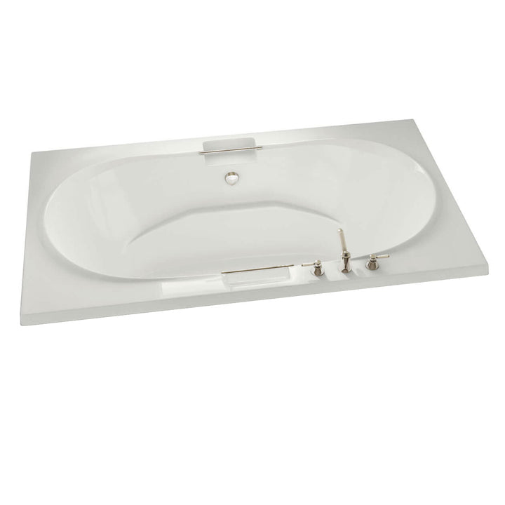 Maax Antigua 7242 Acrylic Drop-in Center Drain Bathtub in White