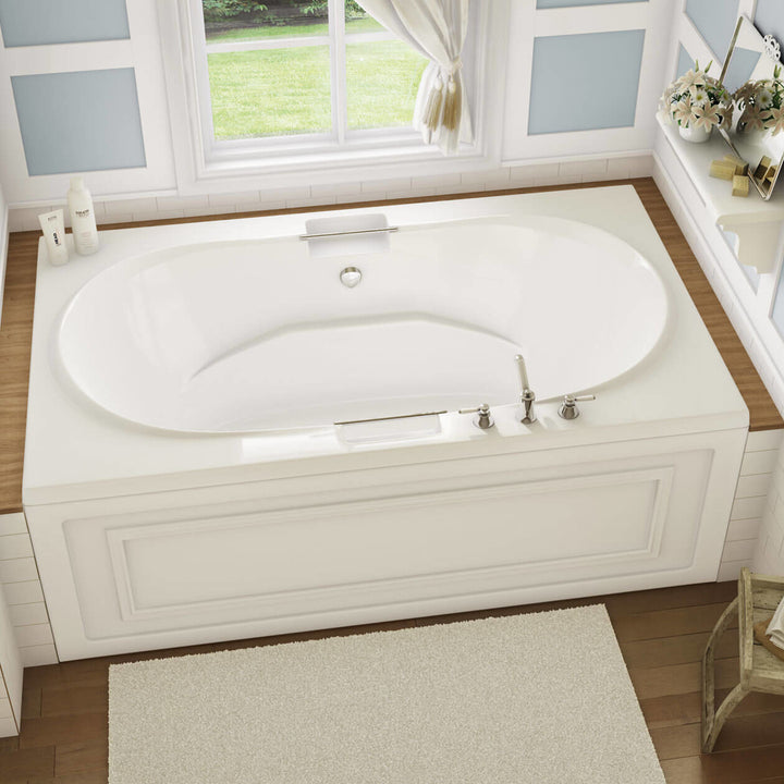 Maax Antigua 7242 Acrylic Drop-in Center Drain Bathtub in White