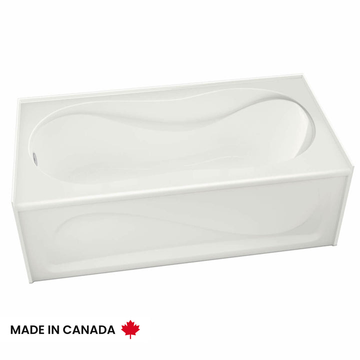 Maax Cocoon 6030 IFS Acrylic Alcove Left-Hand Drain Bathtub in White