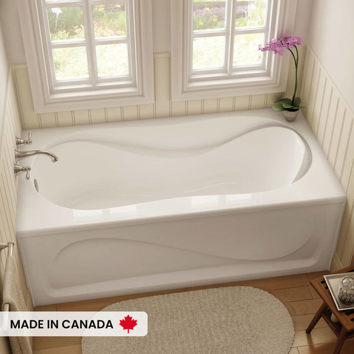 Maax Cocoon 6030 IFS Acrylic Alcove Left-Hand Drain Bathtub in White