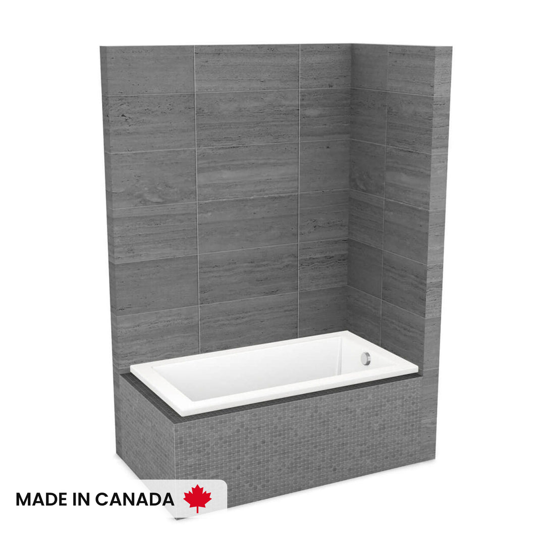 Maax ModulR 6032 IF (Without Armrests) Acrylic Corner Right Left-Hand Drain Bathtub in White