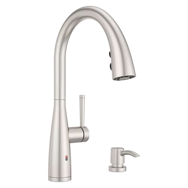 Pfister Raya 1-Handle Touchless Kitchen Faucet With Soap Dispenser