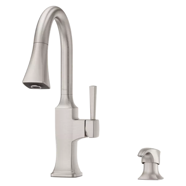 Pfister Kroft 1-Handle Pull-Down Kitchen Faucet With Soap Dispenser