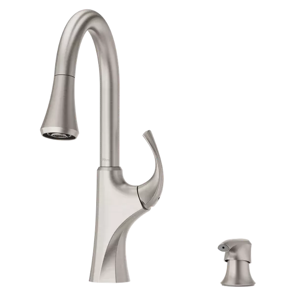 Pfister Miri 1-Handle Pull-Down Kitchen Faucet With Soap Dispenser F-529-7MRGS