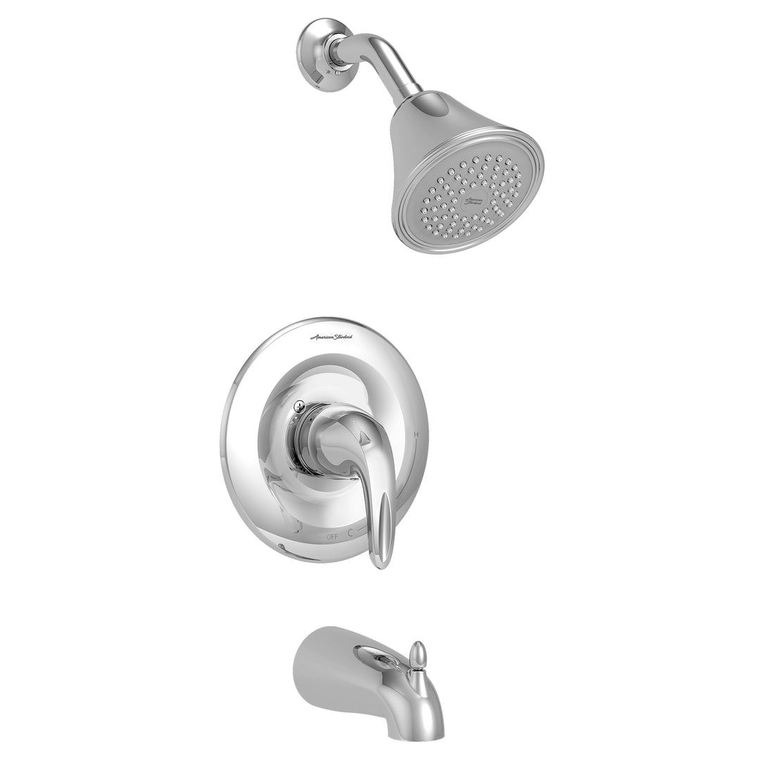 American Standard Reliant 3 2.5 gpm/9.5 L/min Tub and Shower Trim Kit With Showerhead, Double Ceramic Pressure Balance Cartridge With Lever Handle