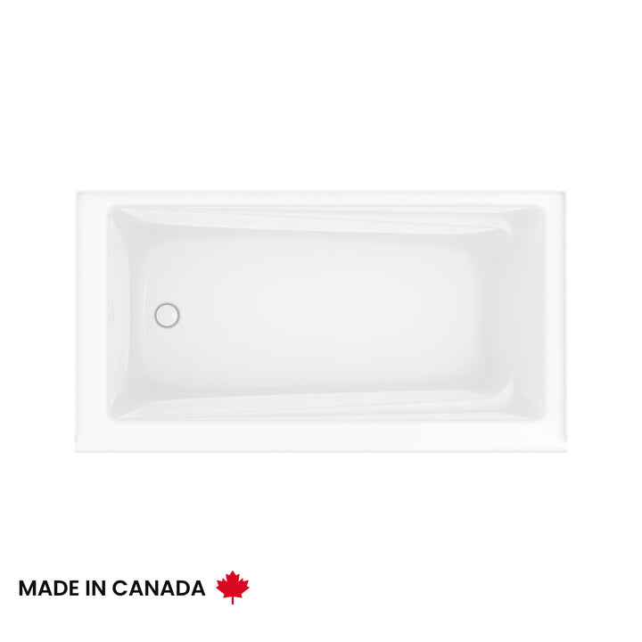 Maax New Town 6032 IFS Acrylic Alcove Left-Hand Drain Bathtub in White
