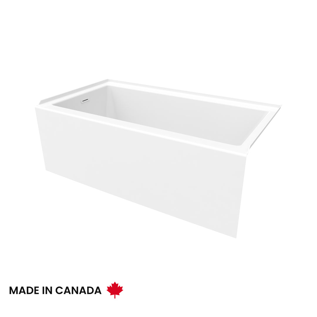 Maax Rubix 6032 AFR Acrylic Alcove Left-Hand Drain Bathtub in White