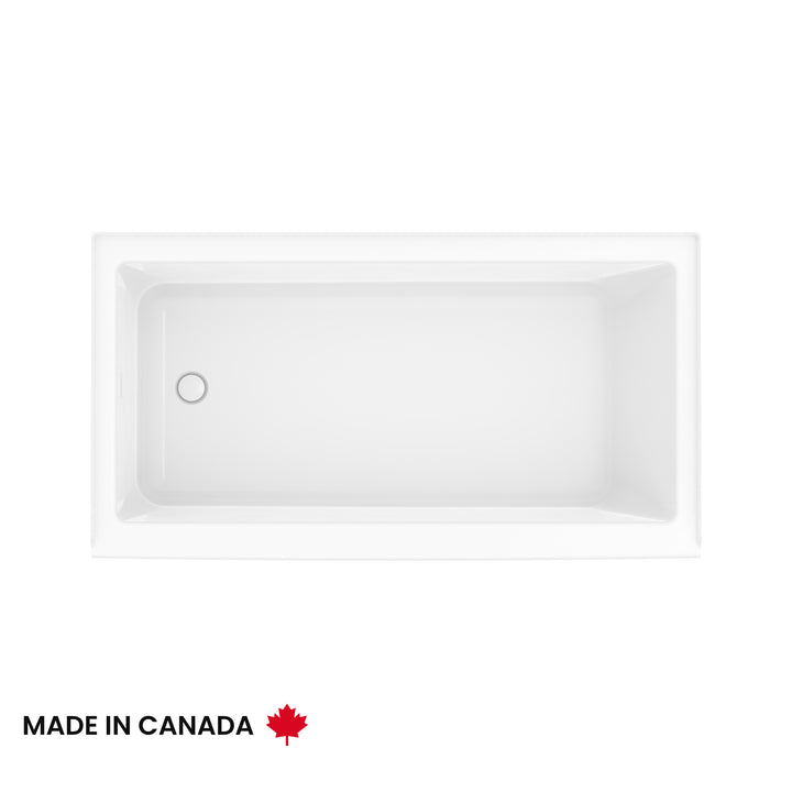 Maax Rubix 6032 AFR Acrylic Alcove Left-Hand Drain Bathtub in White