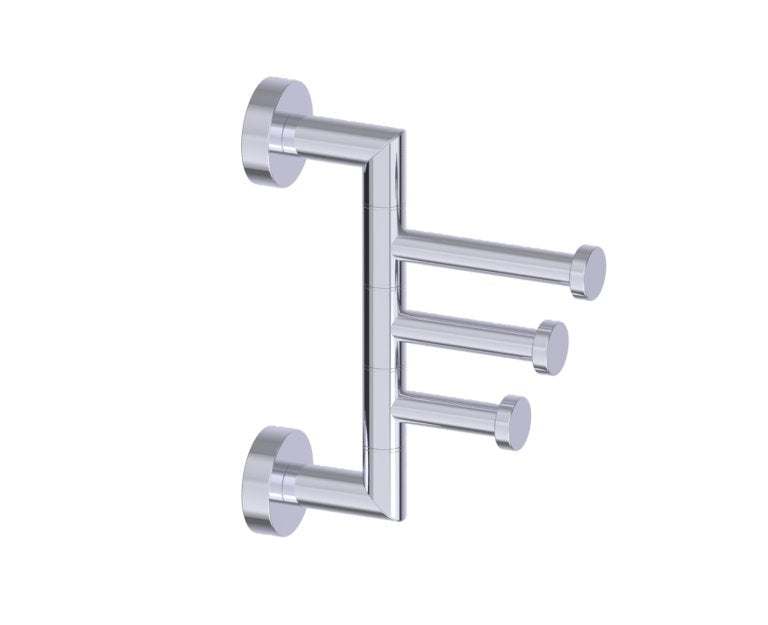 Kartners Oslo Swivel Triple Prong Robe Hook 144133
