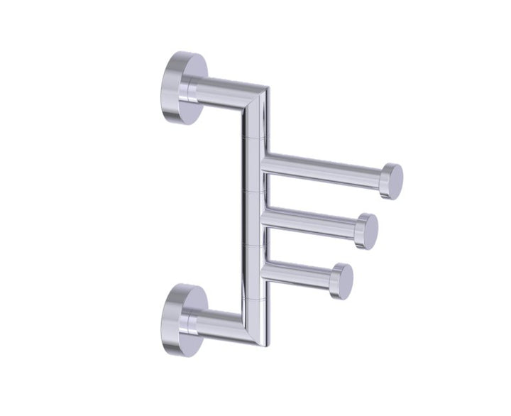 Kartners Oslo Swivel Triple Prong Robe Hook 144133