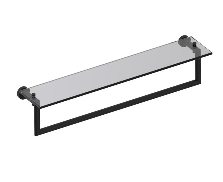 Kartners Oslo Glass Shelf w/ Towel Rail 24"