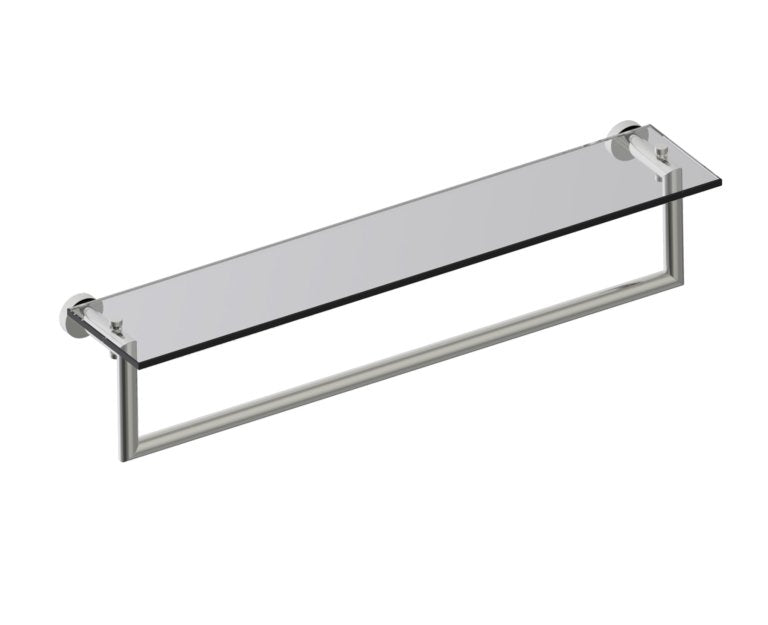 Kartners Oslo Glass Shelf w/ Towel Rail 24"