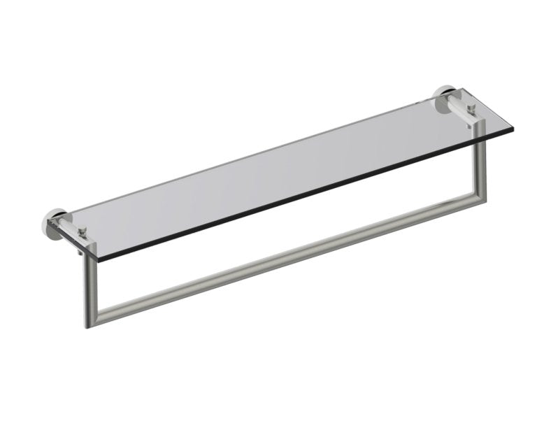 Kartners Oslo Glass Shelf w/ Towel Rail 24"