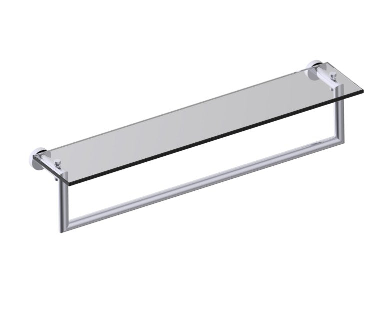 Kartners Oslo Glass Shelf w/ Towel Rail 24"