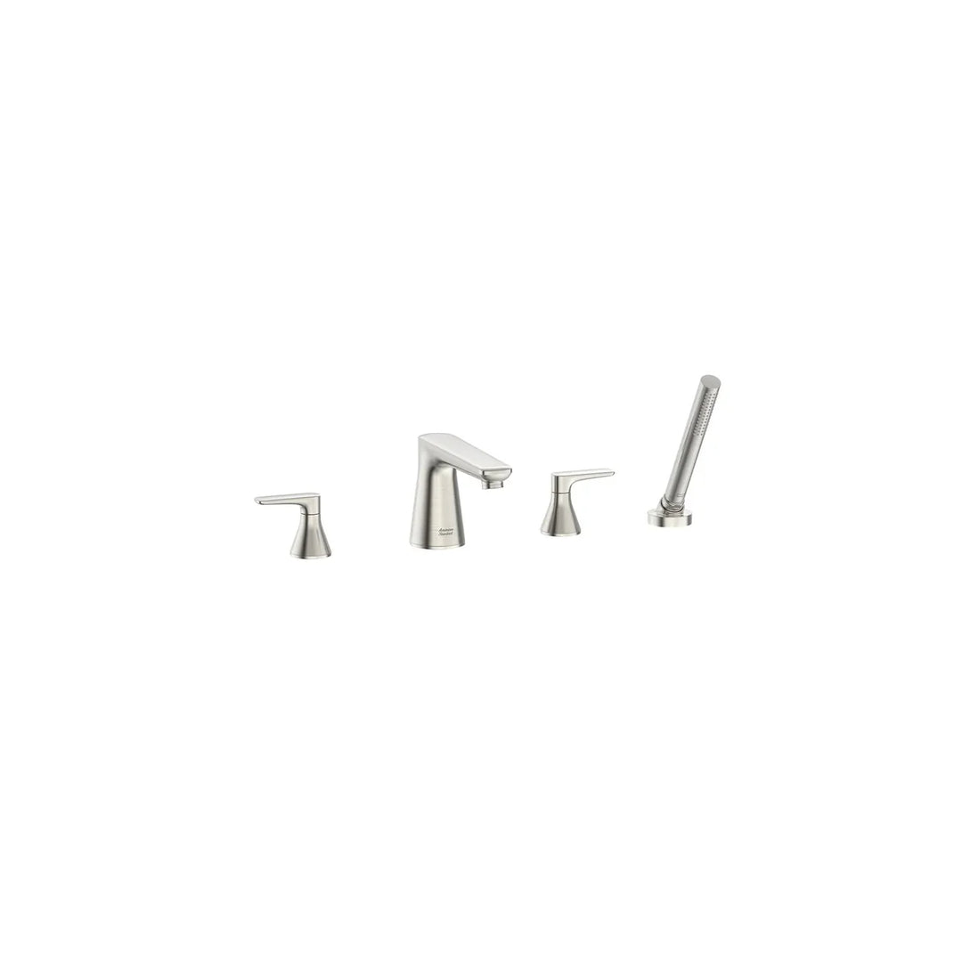 American Standard Aspirations 4-Hole 2-Handle Deck Mount Roman Tub Faucet With Lever Handles and Personal Shower Model: T061901.002