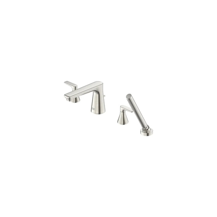American Standard Aspirations 4-Hole 2-Handle Deck Mount Roman Tub Faucet With Lever Handles and Personal Shower Model: T061901.002