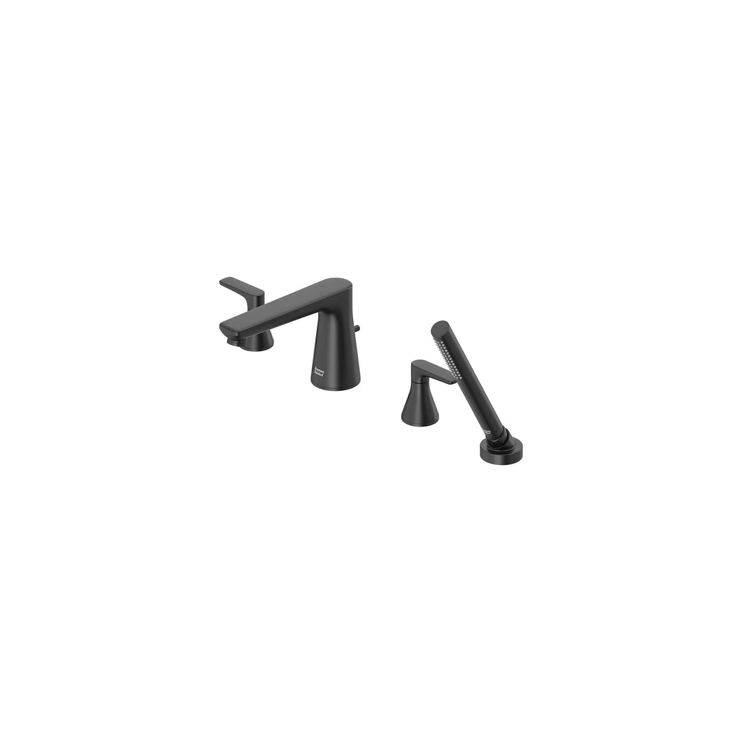 American Standard Aspirations 4-Hole 2-Handle Deck Mount Roman Tub Faucet With Lever Handles and Personal Shower Model: T061901.002