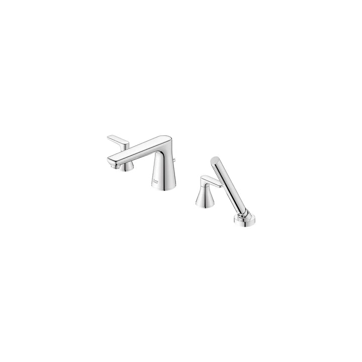 American Standard Aspirations 4-Hole 2-Handle Deck Mount Roman Tub Faucet With Lever Handles and Personal Shower Model: T061901.002