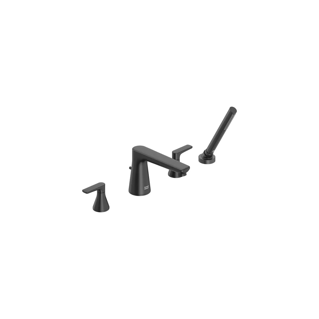American Standard Aspirations 4-Hole 2-Handle Deck Mount Roman Tub Faucet With Lever Handles and Personal Shower Model: T061901.002