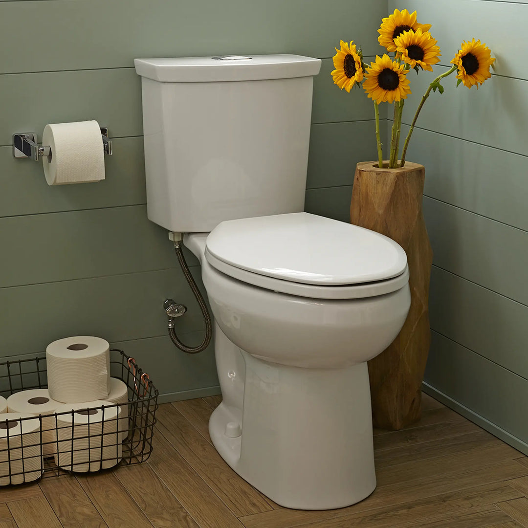 American Standard H2Option® Two-Piece Dual Flush 1.28 gpf/4.8 Lpf and 0.92 gpf/3.5 Lpf Chair Height Elongated Toilet Less Seat