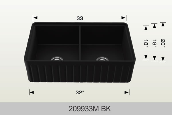 Bosco Fireclay Apron Series 209933MBK