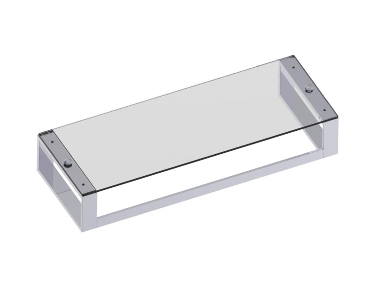 Kartners Berlin Glass Shelf w/ Towel Bar 24"