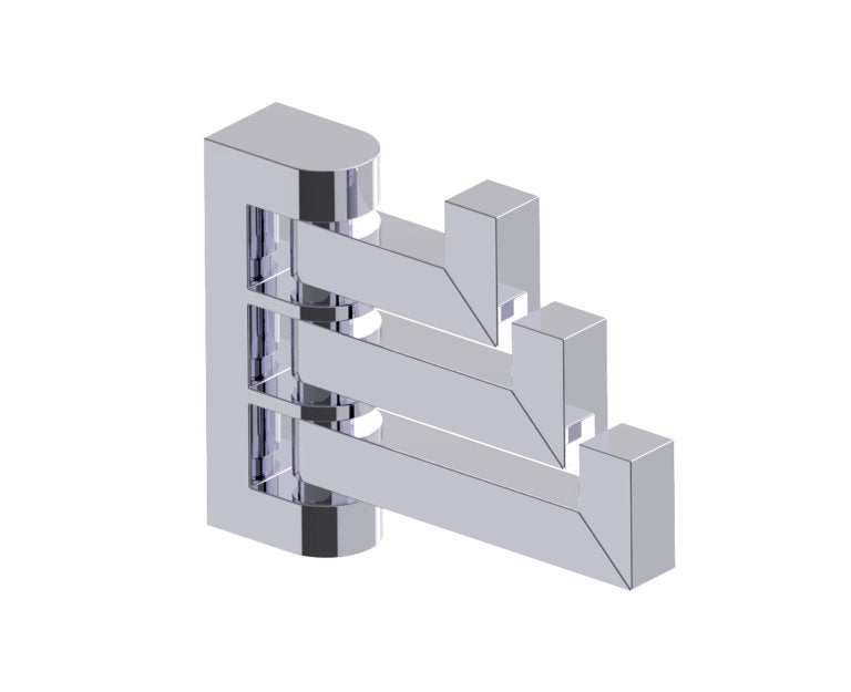 Kartners London Triple Robe Hook - Pivoting 248133