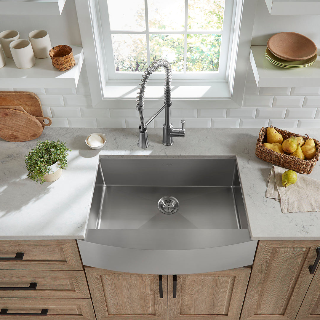 American Standard Pekoe® 33 x 22-Inch Stainless Steel Single-Bowl Farmhouse Apron Front Kitchen Sink