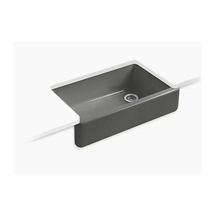 Kohler WHITEHAVEN® 35-3/4" undermount single-bowl farmhouse kitchen sink K-6489