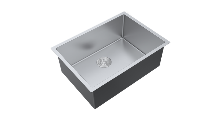 Aquaflo Essence 30" Handcrafted Single Bowl Kitchen Sink with Basket Strainer