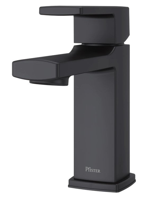 Pfister Deckard Single Control Bathroom Faucet in Matte Black (LG42-DAPB)