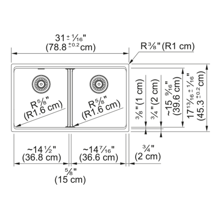 Franke Maris Undermount Sink - MAG1201414-S