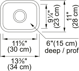Kindred Sinks Steel Queen Undermount Sink QSU1113-6