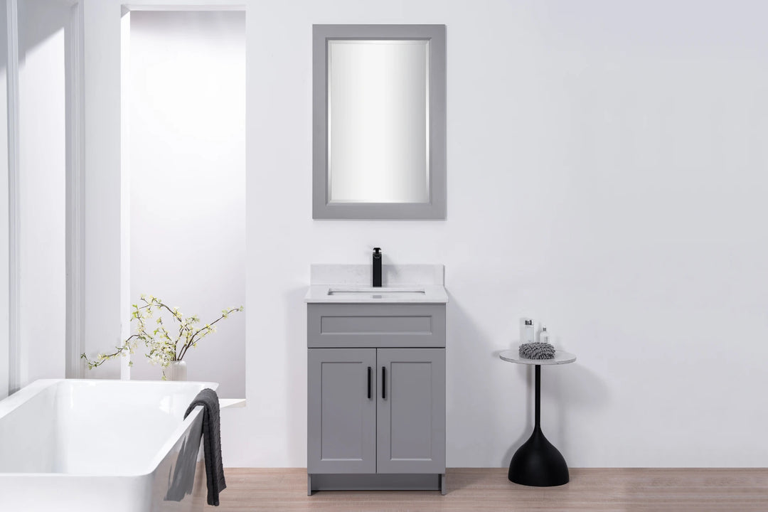 MDF Vanity 24" x 22" x 34 1/2" - 2-Door Without Drawer