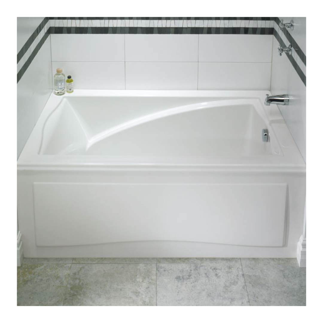 Produits Neptune Delight 6032 IFS Acrylic Alcove Left Drain Bathtub in White