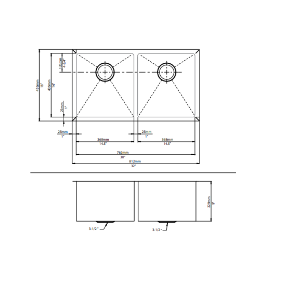 BLANCO QUATRUS  R15 Equal Double Bowl Undermount Model 519549