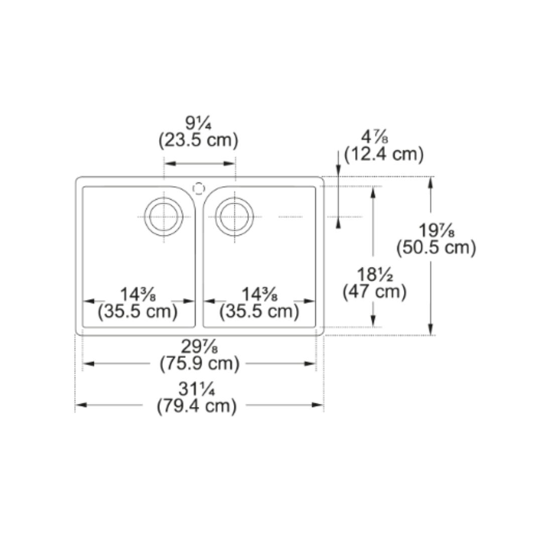 Franke Manor House Fireclay Sink - MHK720-31WH