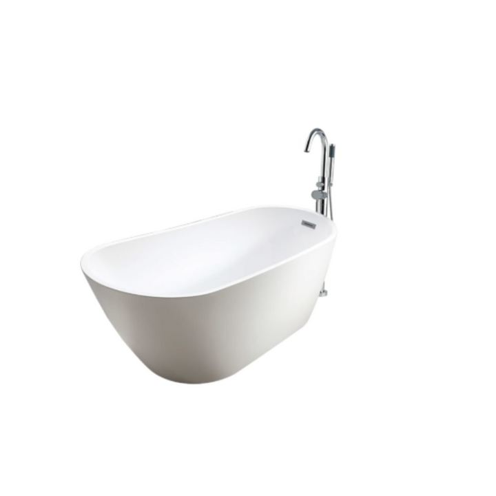 Produits Neptune Liege 5928 AFR Acrylic Freestanding End Drain Bathtub in White