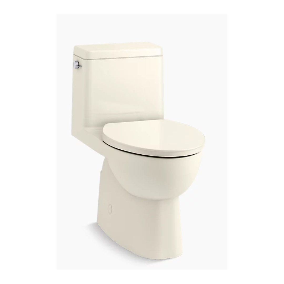 Kohler Reach® One-piece compact elongated toilet with skirted trapway, 1.28 gpf  K-78080-0