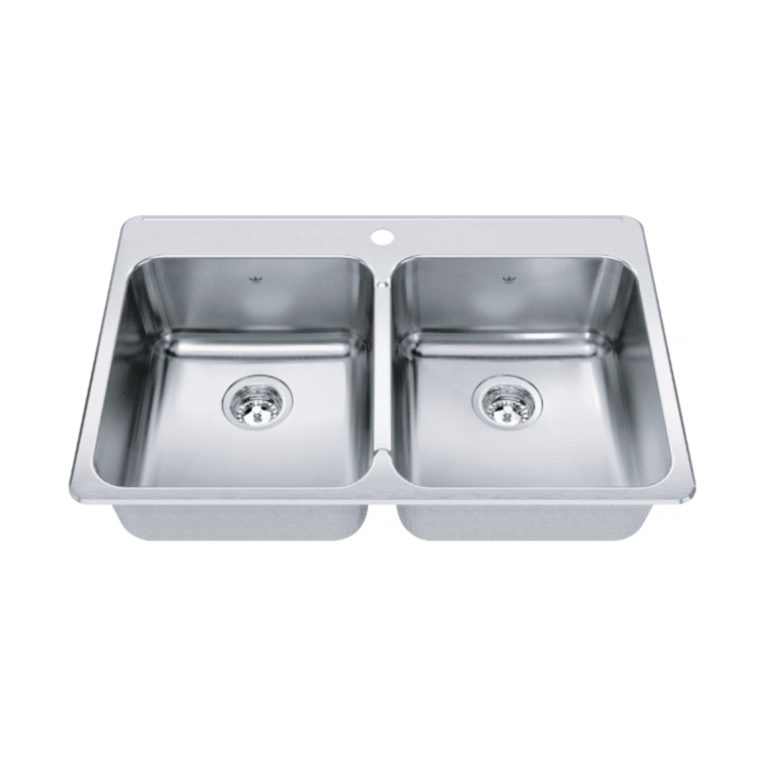 Kindred Steel Queen Drop In Sink QDLA2233-8-1