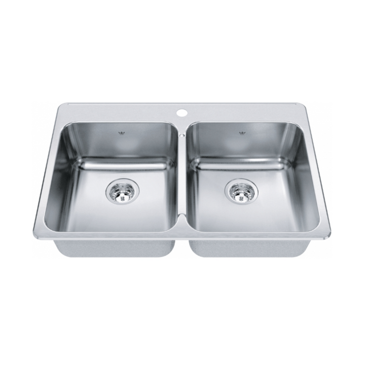 Kindred Steel Queen Drop In Sink QDLA2233-8-1