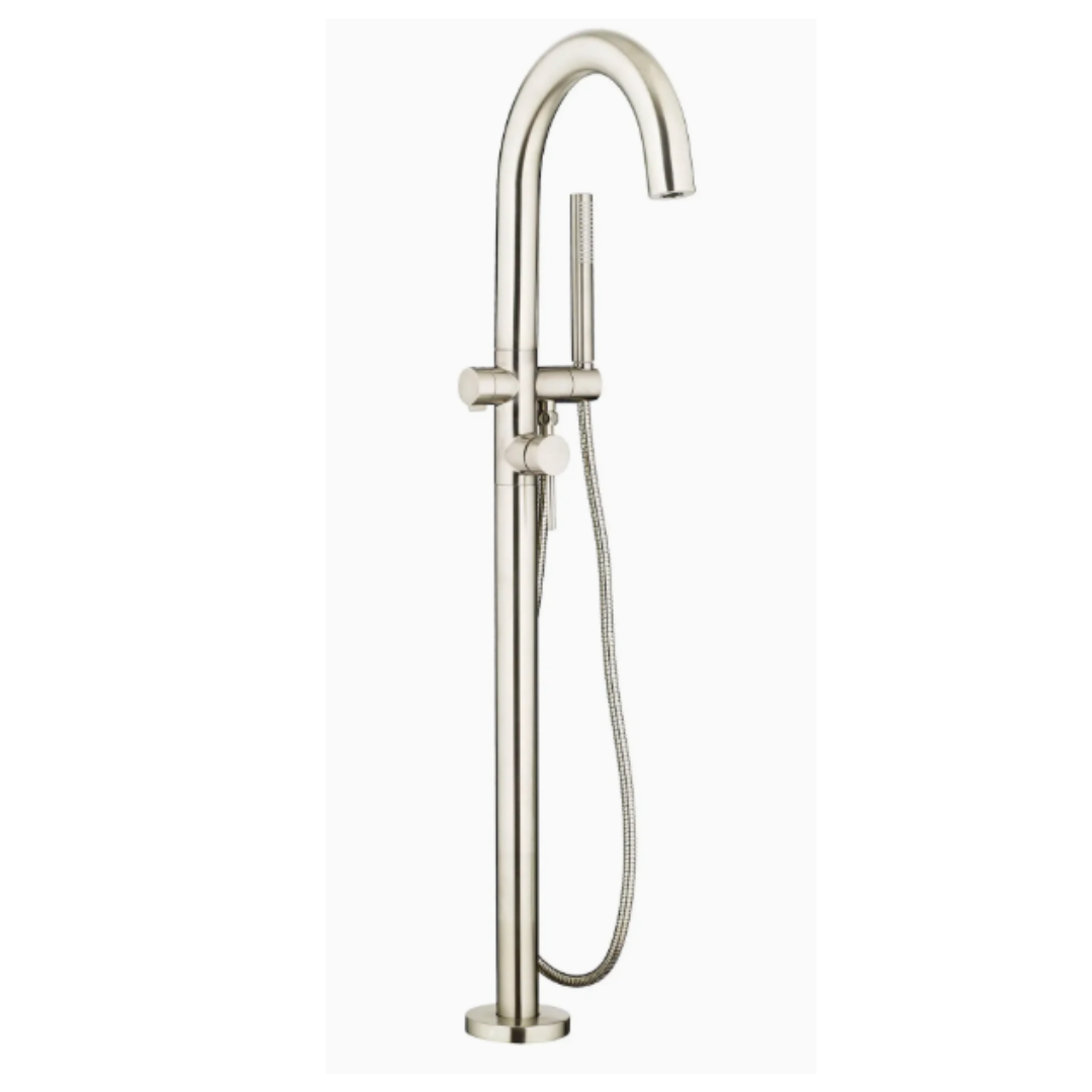 American Standard Contemporary Round Freestanding Bathtub Filler With Lever Handle Faucet for Flash® Rough-In Valve