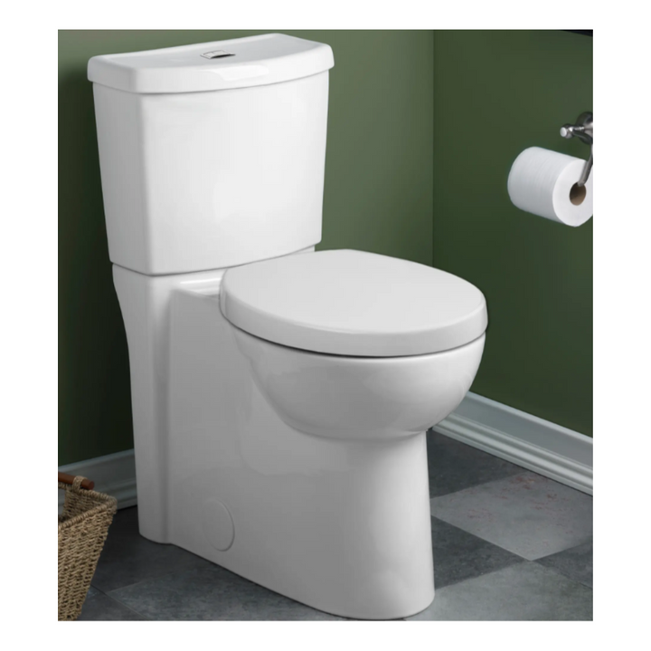 American Standard Studio Skirted Two-Piece Dual Flush 1.6 gpf/6.0 Lpf and 1.1 gpf/4.2 Lpf Chair Height Round Front Toilet With Seat