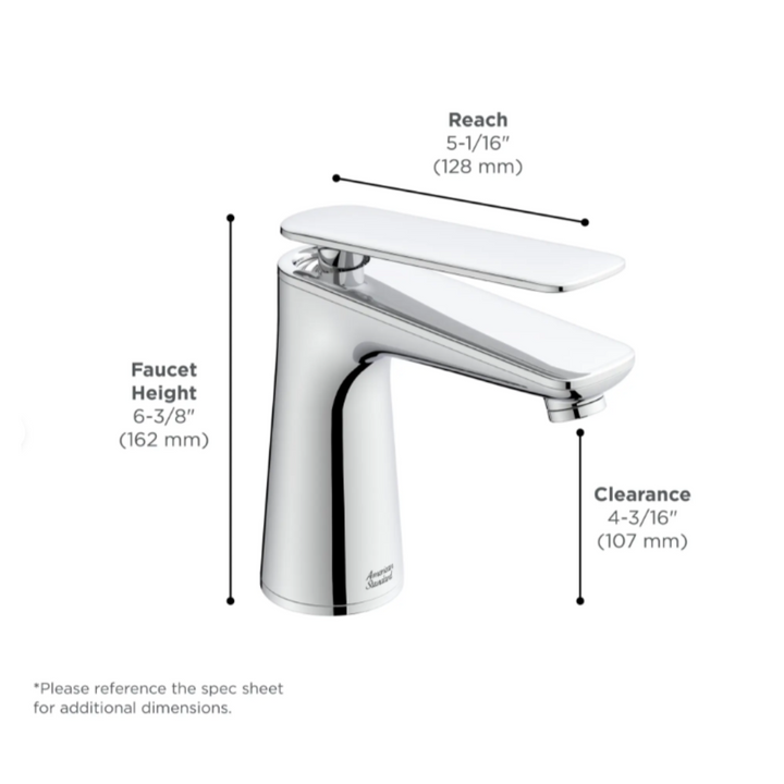 American Standard Aspirations Single-Handle Bathroom Faucet 1.2 gpm/4.5 L/min With Lever Handle